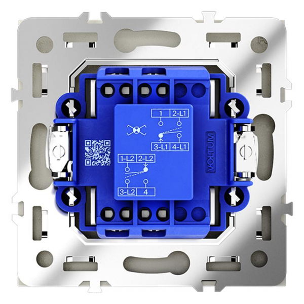 Переключатель перекрестный 1-кл. СП S70 механизм сталь Voltum VLS010505 ТехноИмпульс