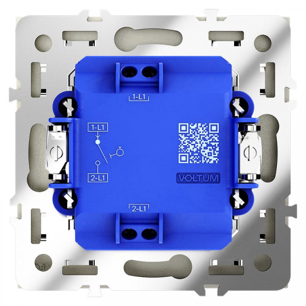 Выключатель 1-кл. СП S70 10А с самовозвратом механизм шелк Voltum VLS010604 ТехноИмпульс