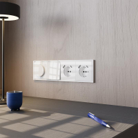 Выключатель 2-кл. СП S70 10А механизм бел. глянцевый Voltum VLS020101 ТехноИмпульс