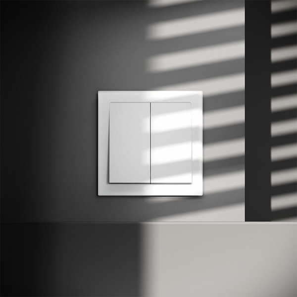 Выключатель 2-кл. СП S70 10А механизм бел. матов. Voltum VLS020102 ТехноИмпульс