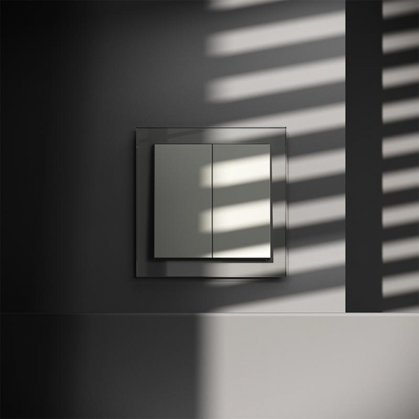 Выключатель 2-кл. СП S70 10А механизм сталь Voltum VLS020105 ТехноИмпульс