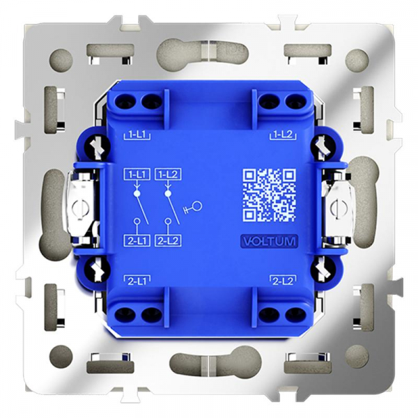Выключатель 2-кл. СП S70 10А механизм сталь Voltum VLS020105 ТехноИмпульс