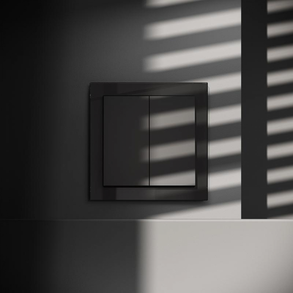 Выключатель 2-кл. СП S70 10А механизм черн. матов. Voltum VLS020108 ТехноИмпульс