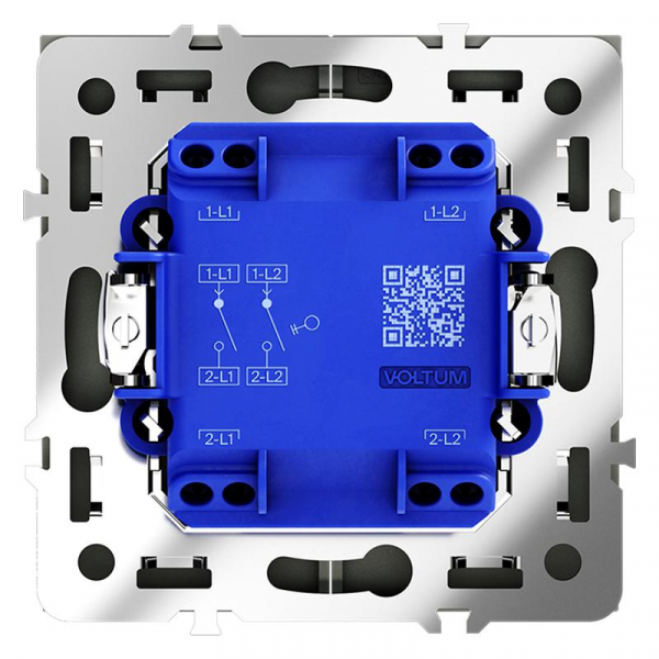 Выключатель 2-кл. СП S70 10А механизм черн. матов. Voltum VLS020108 ТехноИмпульс