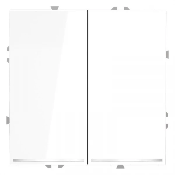 Выключатель 2-кл. СП S70 10А с подсветкой механизм бел. глянцевый Voltum VLS020201 ТехноИмпульс