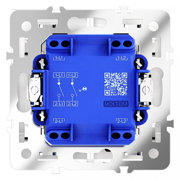 Выключатель 2-кл. СП S70 10А с подсветкой механизм бел. глянцевый Voltum VLS020201 ТехноИмпульс