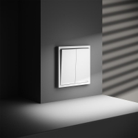 Выключатель 2-кл. СП S70 10А с подсветкой механизм бел. матов. Voltum VLS020202 ТехноИмпульс