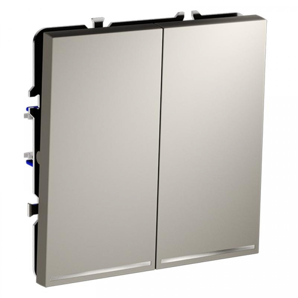 Выключатель 2-кл. СП S70 10А с подсветкой механизм кашемир Voltum VLS020203 ТехноИмпульс