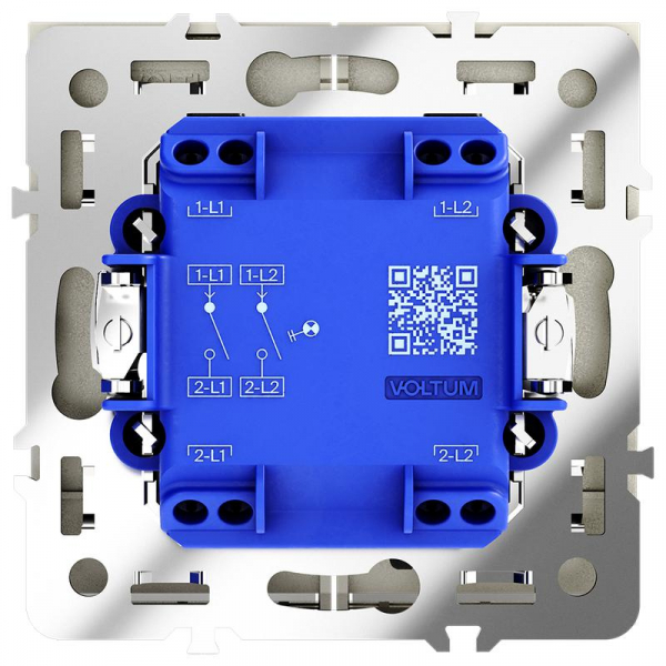 Выключатель 2-кл. СП S70 10А с подсветкой механизм шелк Voltum VLS020204 ТехноИмпульс