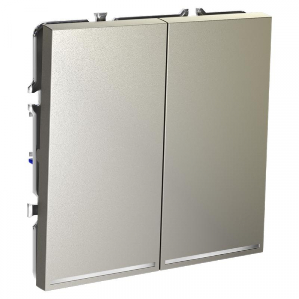 Выключатель 2-кл. СП S70 10А с подсветкой механизм шелк Voltum VLS020204 ТехноИмпульс