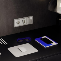 Выключатель 2-кл. СП S70 10А с подсветкой механизм шелк Voltum VLS020204 ТехноИмпульс