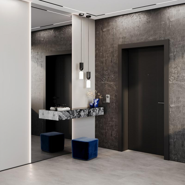 Выключатель 2-кл. СП S70 10А с подсветкой механизм сталь Voltum VLS020205 ТехноИмпульс