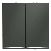 Выключатель 2-кл. СП S70 10А с подсветкой механизм титан Voltum VLS020206 ТехноИмпульс