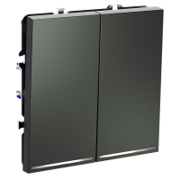 Выключатель 2-кл. СП S70 10А с подсветкой механизм титан Voltum VLS020206 ТехноИмпульс