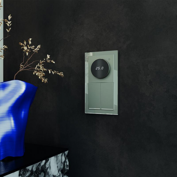 Выключатель 2-кл. СП S70 10А с подсветкой механизм титан Voltum VLS020206 ТехноИмпульс