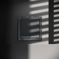 Выключатель 2-кл. СП S70 10А с подсветкой механизм графит Voltum VLS020207 ТехноИмпульс