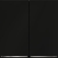 Выключатель 2-кл. СП S70 10А с подсветкой механизм черн. матов. Voltum VLS020208 ТехноИмпульс