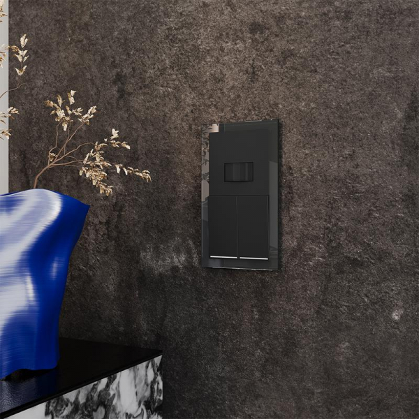 Выключатель 2-кл. СП S70 10А с подсветкой механизм черн. матов. Voltum VLS020208 ТехноИмпульс