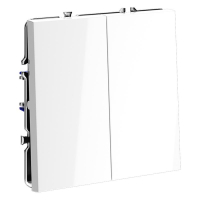 Переключатель проходной 2-кл. СП S70 10А механизм бел. глянцевый Voltum VLS020301 ТехноИмпульс