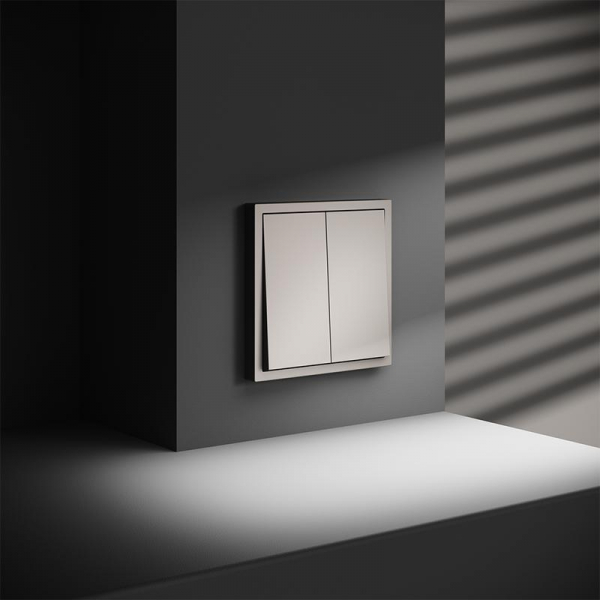 Переключатель проходной 2-кл. СП S70 10А механизм кашемир Voltum VLS020303 ТехноИмпульс