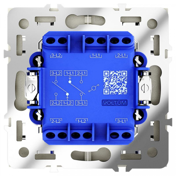 Переключатель проходной 2-кл. СП S70 10А механизм шелк Voltum VLS020304 ТехноИмпульс