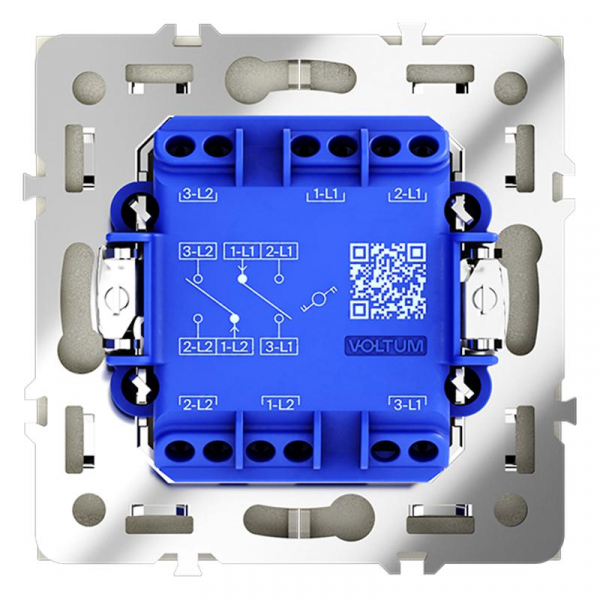 Переключатель проходной 2-кл. СП S70 10А механизм сталь Voltum VLS020305 ТехноИмпульс