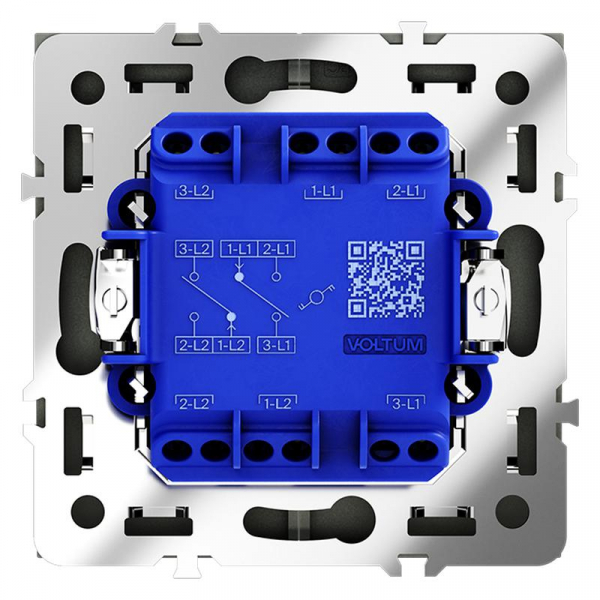 Переключатель проходной 2-кл. СП S70 10А механизм титан Voltum VLS020306 ТехноИмпульс