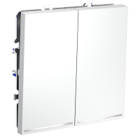 Переключатель проходной 2-кл. СП S70 10А с подсветкой механизм бел. матов. Voltum VLS020402 ТехноИмпульс