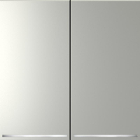 Переключатель проходной 2-кл. СП S70 10А с подсветкой механизм сталь Voltum VLS020405 ТехноИмпульс