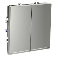 Переключатель проходной 2-кл. СП S70 10А с подсветкой механизм сталь Voltum VLS020405 ТехноИмпульс