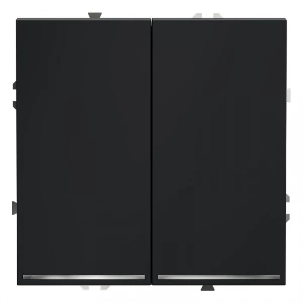 Переключатель проходной 2-кл. СП S70 10А с подсветкой механизм графит Voltum VLS020407 ТехноИмпульс