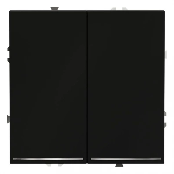 Переключатель проходной 2-кл. СП S70 10А с подсветкой механизм черн. матов. Voltum VLS020408 ТехноИмпульс