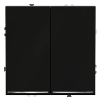 Переключатель проходной 2-кл. СП S70 10А с подсветкой механизм черн. матов. Voltum VLS020408 ТехноИмпульс