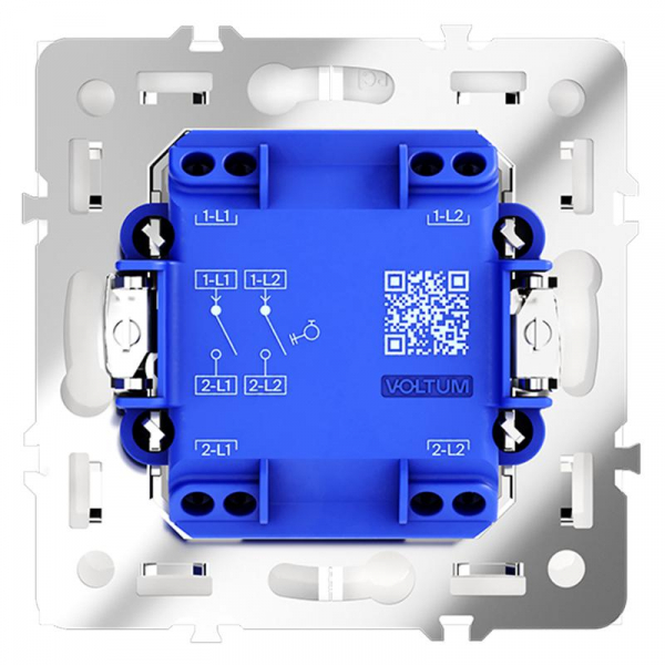 Выключатель 2-кл. СП S70 10А с самовозвратом механизм бел. матов. Voltum VLS020602 ТехноИмпульс