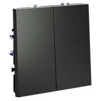 Выключатель 2-кл. СП S70 10А с самовозвратом механизм титан Voltum VLS020606 ТехноИмпульс