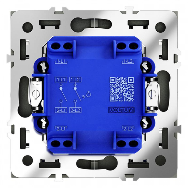 Выключатель 2-кл. СП S70 10А с самовозвратом механизм графит Voltum VLS020607 ТехноИмпульс