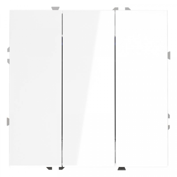 Выключатель 3-кл. СП S70 10А механизм бел. глянцевый Voltum VLS030101 ТехноИмпульс