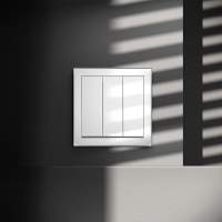 Выключатель 3-кл. СП S70 10А механизм бел. глянцевый Voltum VLS030101 ТехноИмпульс