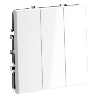 Выключатель 3-кл. СП S70 10А механизм бел. глянцевый Voltum VLS030101 ТехноИмпульс