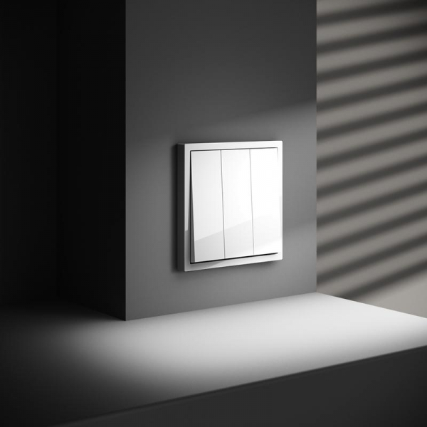 Выключатель 3-кл. СП S70 10А механизм бел. глянцевый Voltum VLS030101 ТехноИмпульс