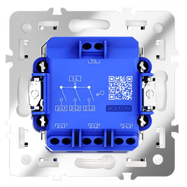Выключатель 3-кл. СП S70 10А механизм бел. матов. Voltum VLS030102 ТехноИмпульс