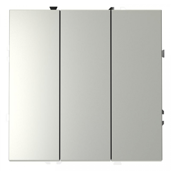 Выключатель 3-кл. СП S70 10А механизм сталь Voltum VLS030105 ТехноИмпульс