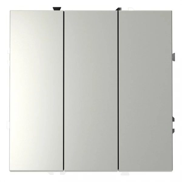 Выключатель 3-кл. СП S70 10А механизм сталь Voltum VLS030105 ТехноИмпульс