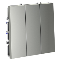 Выключатель 3-кл. СП S70 10А механизм сталь Voltum VLS030105 ТехноИмпульс