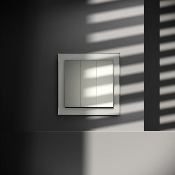 Выключатель 3-кл. СП S70 10А механизм сталь Voltum VLS030105 ТехноИмпульс