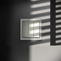 Выключатель 3-кл. СП S70 10А механизм сталь Voltum VLS030105 ТехноИмпульс