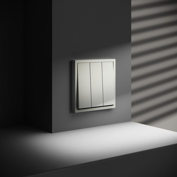 Выключатель 3-кл. СП S70 10А механизм сталь Voltum VLS030105 ТехноИмпульс