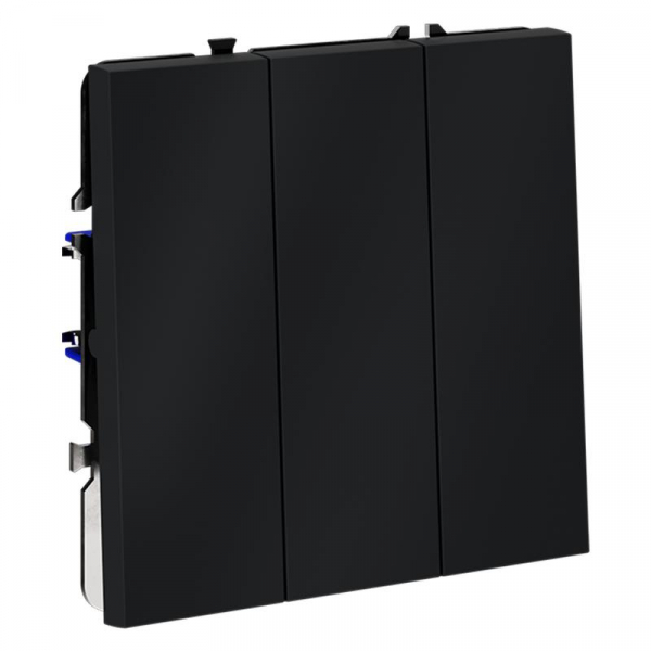 Выключатель 3-кл. СП S70 10А механизм графит Voltum VLS030107 ТехноИмпульс