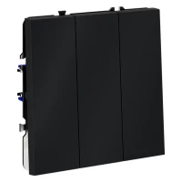 Выключатель 3-кл. СП S70 10А механизм графит Voltum VLS030107 ТехноИмпульс