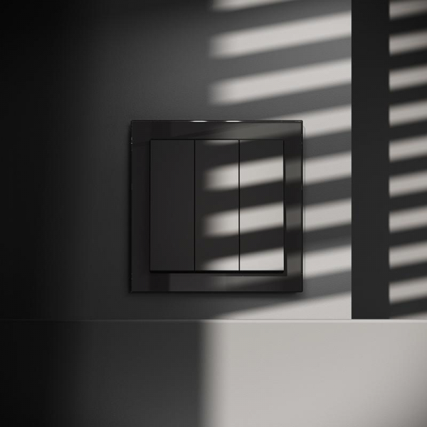 Выключатель 3-кл. СП S70 10А механизм черн. матов. Voltum VLS030108 ТехноИмпульс